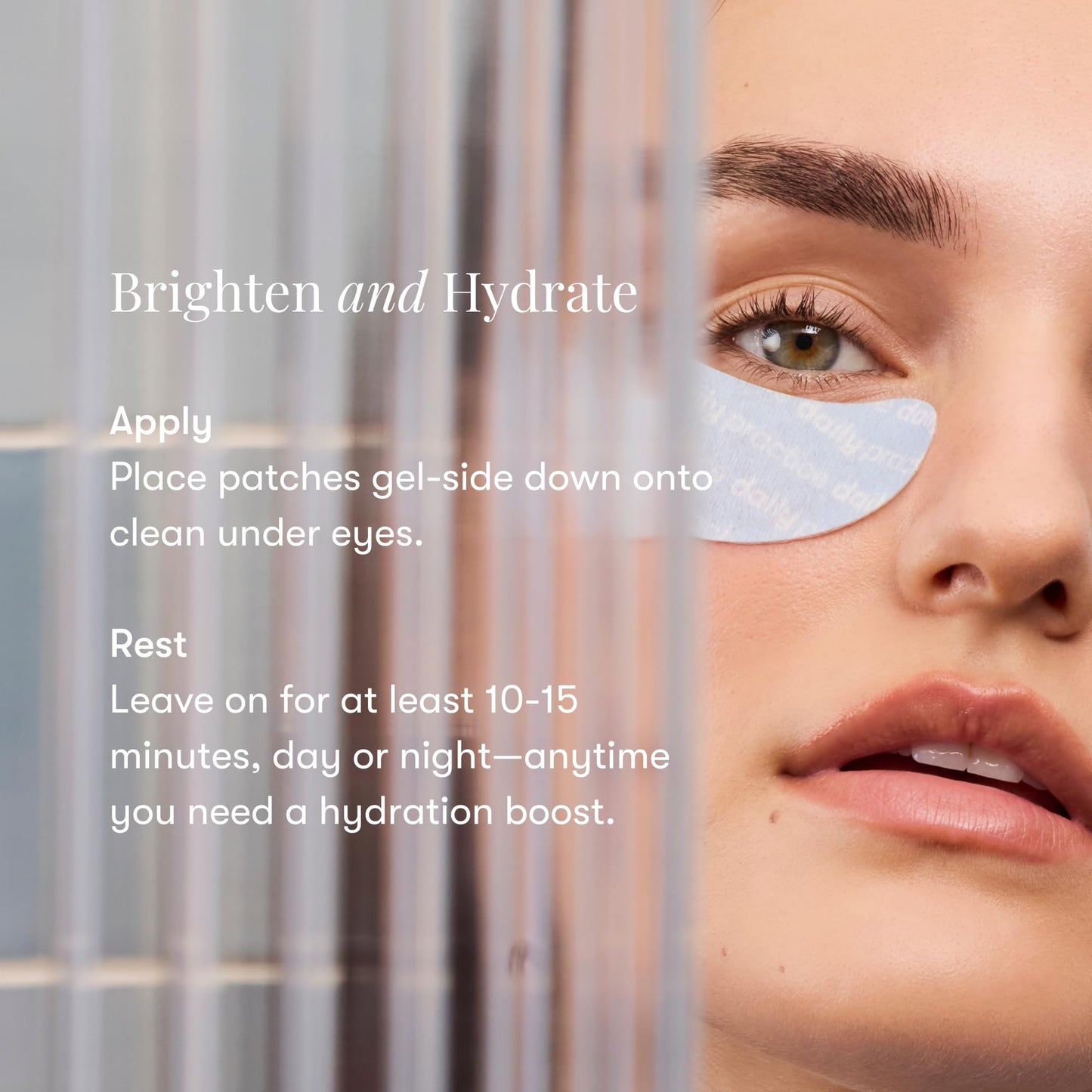 Daily Practice Dr. B Brighten & Hydrate Under Eye Patches – Cooling Hydrogel Eye Masks for Dark Circles, Puffiness & Tired Eyes – Ophthalmologist-Created, Dermatologist-Tested – 1 Pair