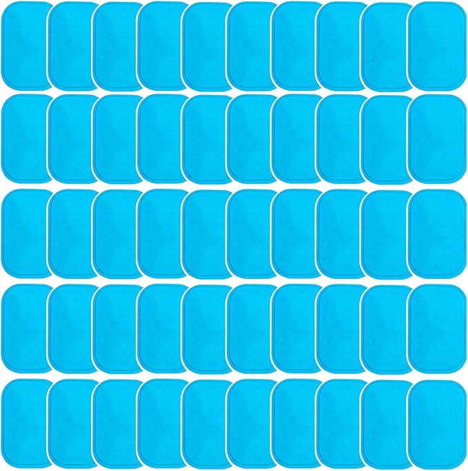 KASBEE ABS Gel Pads, 50PCS Muscle Stimulator Pads Replacement for Ultimate Muscle EMS Toner Abdominal Belt Belly Thigh Flab Arm Leg Waist Workout Trainer Machine