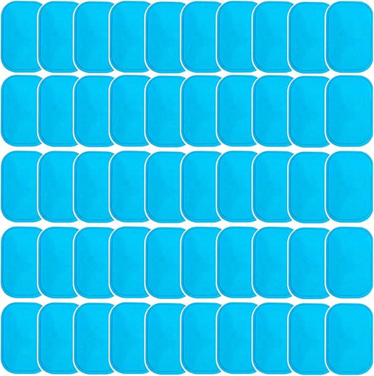 KASBEE ABS Gel Pads, 50PCS Muscle Stimulator Pads Replacement for Ultimate Muscle EMS Toner Abdominal Belt Belly Thigh Flab Arm Leg Waist Workout Trainer Machine
