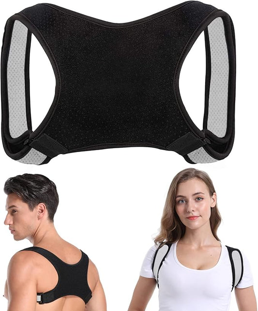 Back Brace Straightener Posture Corrector for Women and Men Adjustable Comfortable Upper Spine Support Shoulder, Neck, Clavicle and Back Pain Relief Breathable