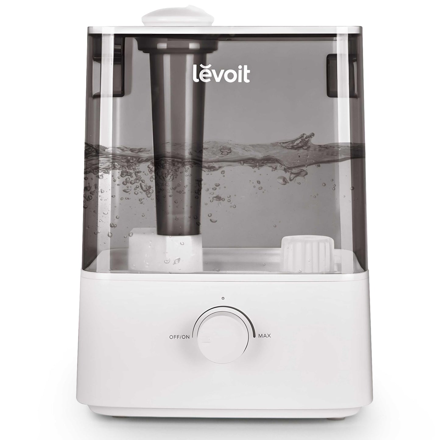 LEVOIT Classic300 Ultrasonic Top Fill Humidifier, Extra Large 6L Tank Last 60-Hour - Super Quiet, Easy to Use and Clean, 360° Rotation Nozzle, Simple Knob Control, Handle, Auto Shut Off, Gray