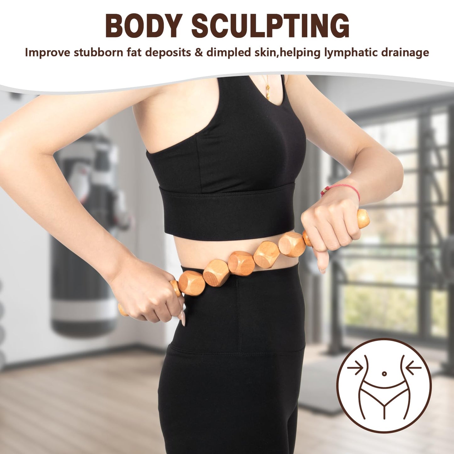 KintKita Wood Therapy Massage Tools 7-in-1, Wooden Lymphatic Drainage Massager Body Cellulite Massage Tool, Maderoterapia Kit Cellulite Massager for Body Sculpting,Contouring,Relief Muscle