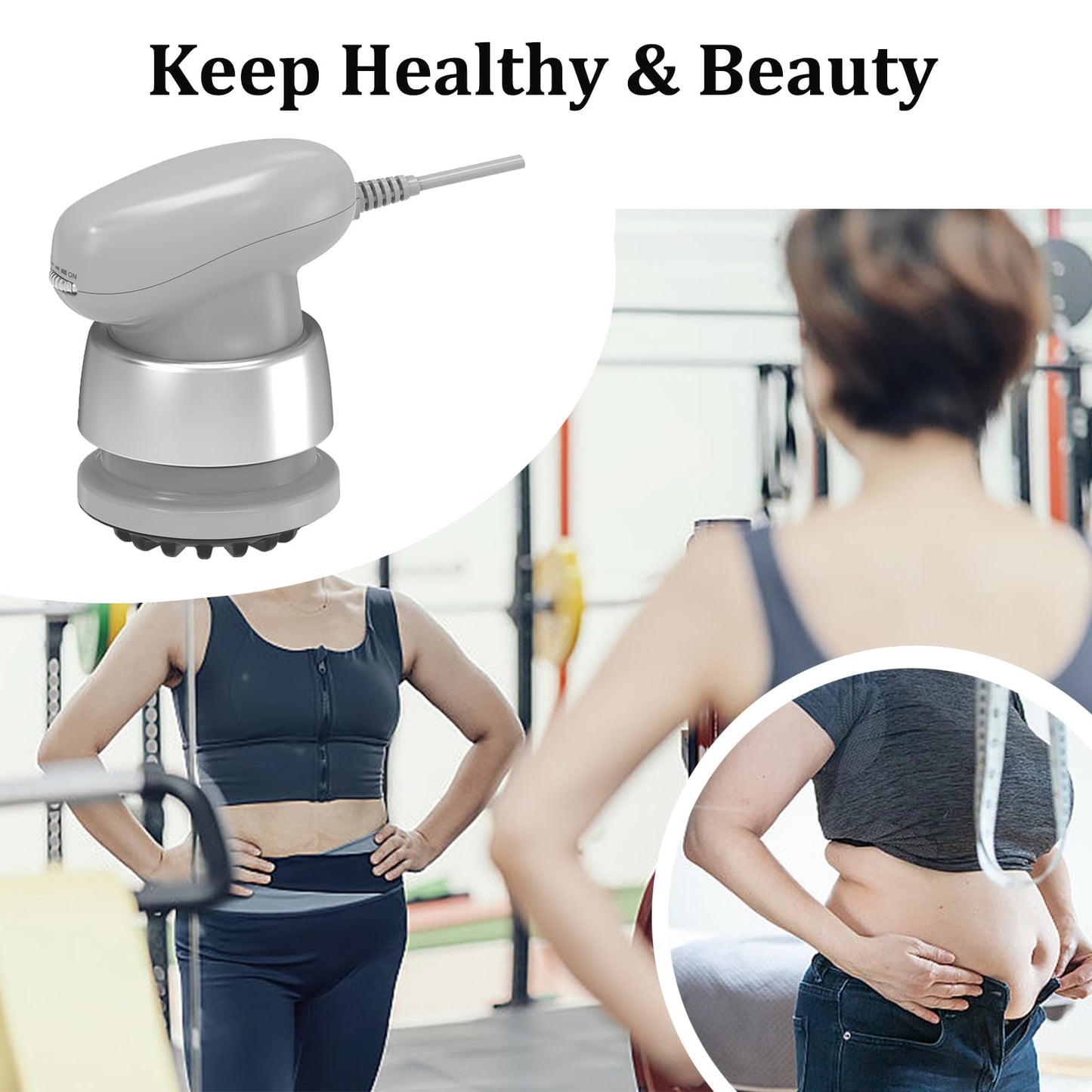 Body Sculpting Machine, Corded Anti Cellulite Massage Tool, Deep Tissue Lymphatic Drainage Handheld Full Body Massage Relaxing SPA Cellulite Fat Remover Oil Apply Belly Butt Limbs Tightening Shaping