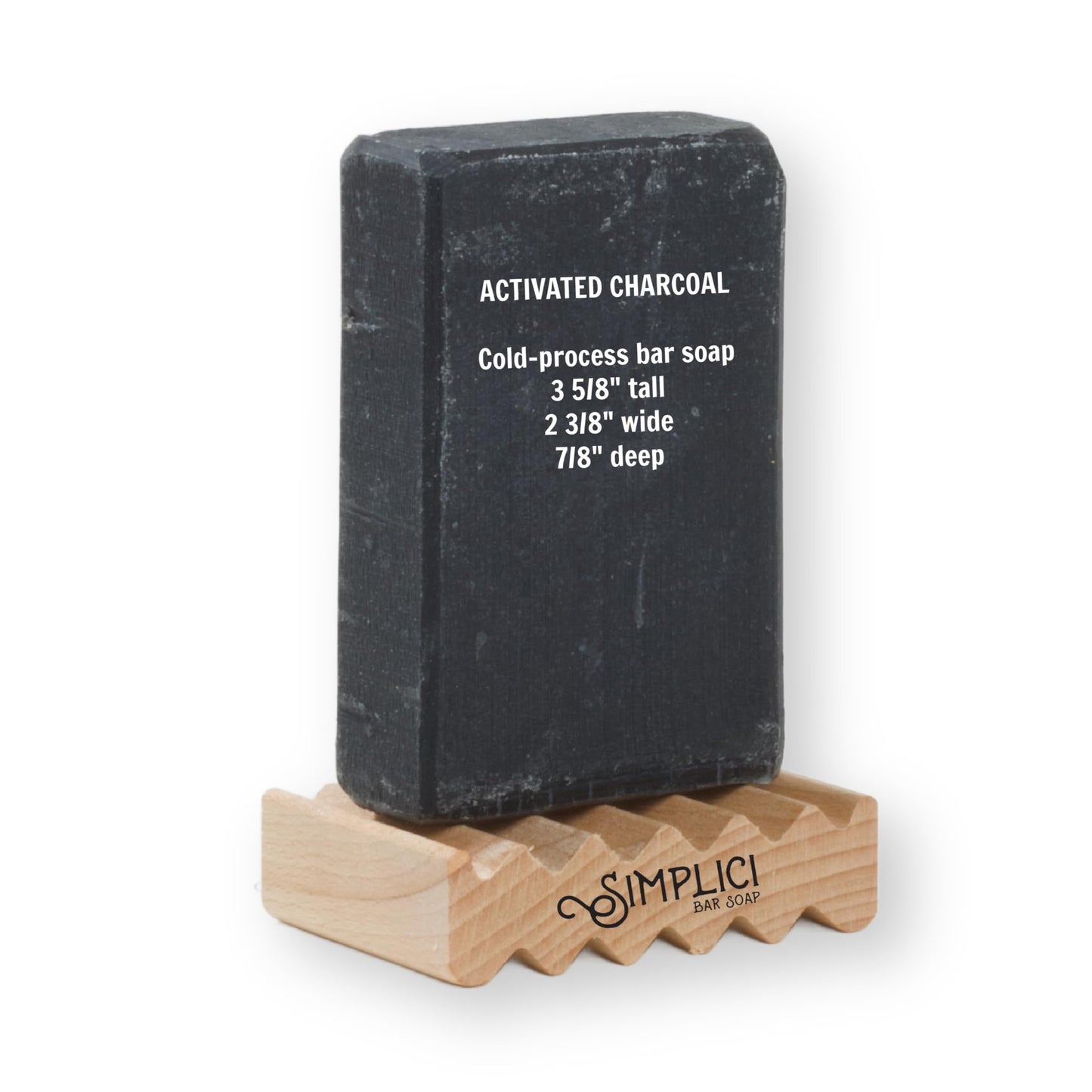 Simplici Activated Charcoal Natural Soap (smooth + for sensitive skin) 6 Bar Value Bag. Palm Free.