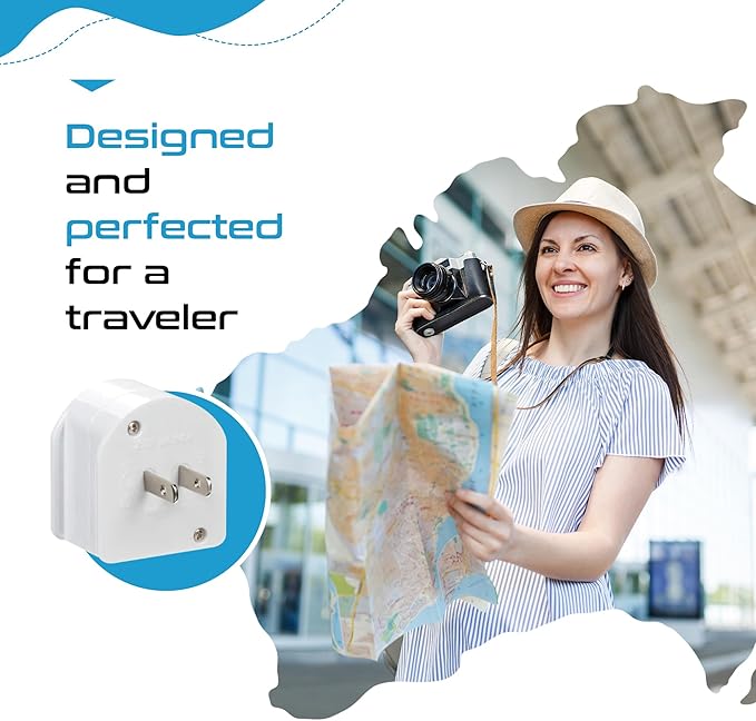 Ceptics South Africa to USA/Australia Plug Adapter – Type M to Type A/I Converter for Canada, Australia, China, Japan – Perfect for Phone, Laptop and Other Dual Voltage Chargers - CE & RoHS Certified