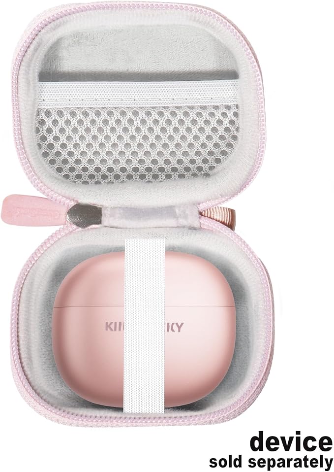 CaseSack Case for King Lucky i121 Clip on Earbuds Open Ear Wireless Bluetooth 5.4 Headphones (Rose Gold)