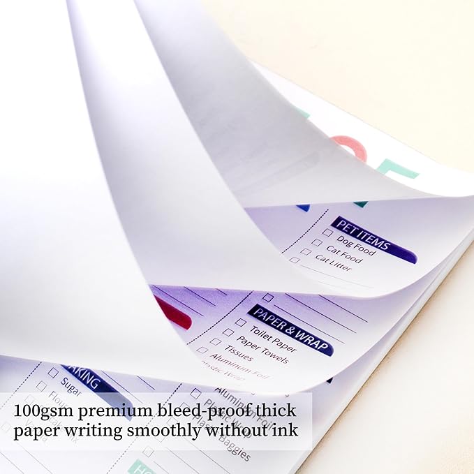 Kamoy All Out Of Grocery List Magnet Pad for Fridge, Shopping List Notepad for Fridge Magnets with Frutis/Vegetables/Canned Goods/Frozen Foods… Grocery List Notepad for Fridge B5(6.5"*8.5")