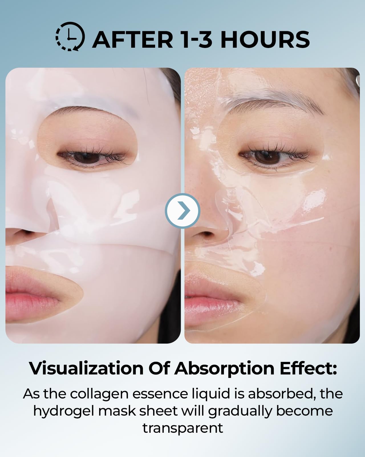 Wokatta 6 Pack Bio-Collagen Face Mask, Hydrating Overnight Masks, Anti-Wrinkle Face Lifting Mask for Elasticity, Pore Minimizing, Firming, Moisturizing, Real Collagen/Korean Skin Care