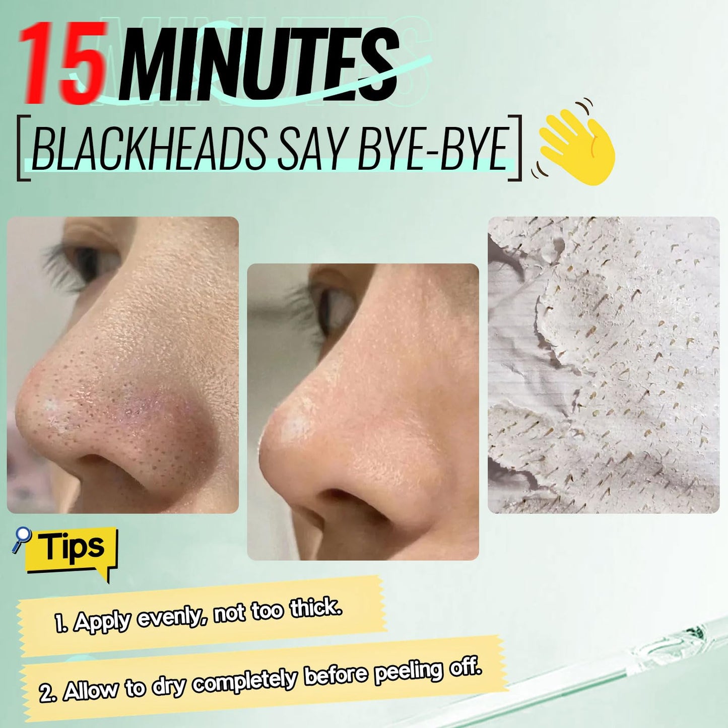 2.0 Nose Pore Strips, Blackhead Remover Mask with Salicylic Acid for Face, Upgraded Deep Cleansing Pore Peel Off Mask with 100 PCS Nose Black Heads Remover Strips (1.7 Ounce)