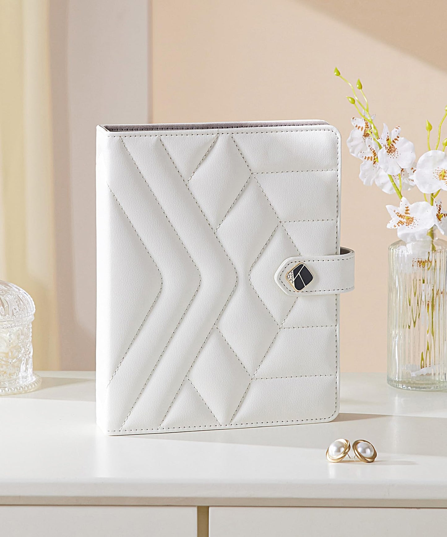 Homde Women Travel Jewelry Box: Traveling Organizer for Ring Necklace Bracelet - Storage Book with Plastic Pouches for Friend Sister Mother