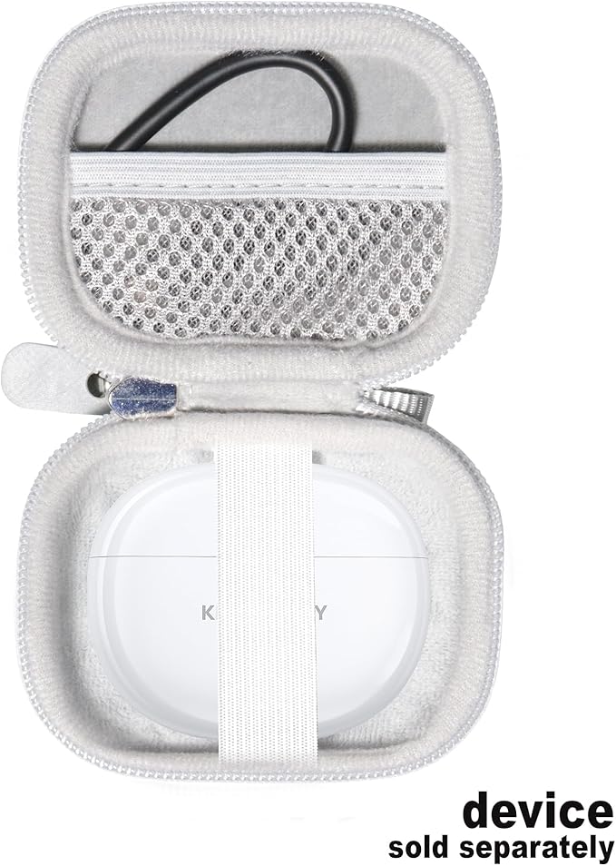 CaseSack Case for King Lucky i121 Clip on Earbuds Open Ear Wireless Bluetooth 5.4 Headphones (White)