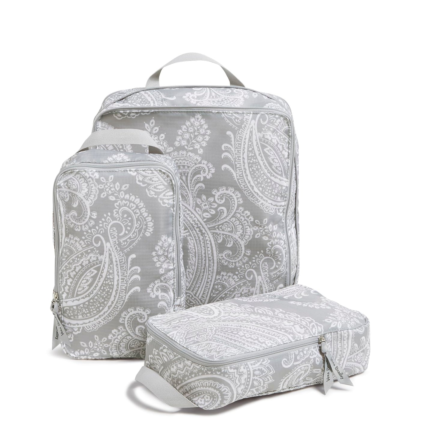 Compression Packing Cube 3-Piece Set, Cloud Gray Paisley, One Size