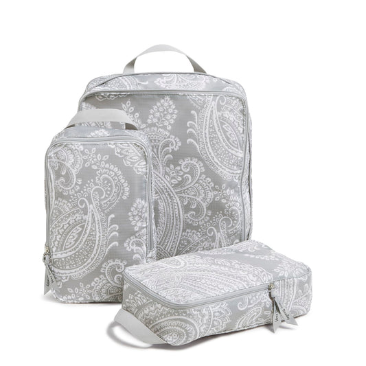 Compression Packing Cube 3-Piece Set, Cloud Gray Paisley, One Size