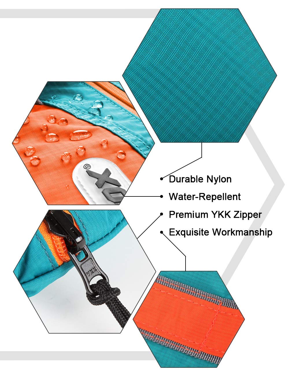 GOX Foldable Bags for Travel Duffel Bag Packable Tote Bag Carry on Luggage Weekender Overnight Bag for Women (Turquoise)