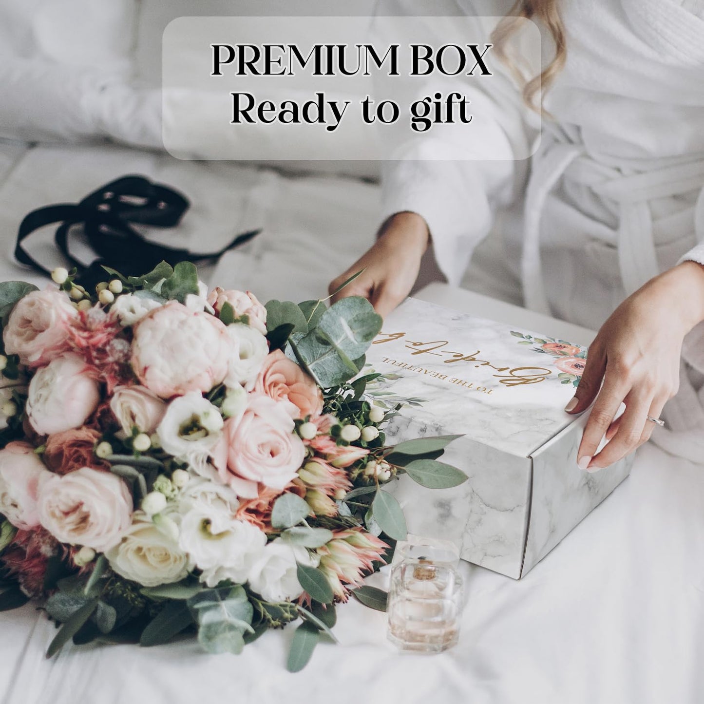 Bride To Be Gifts Box, Bridal Shower Bachelorette, Engagement Wedding Gift For Women, Her, Fiancee, Future Mrs, Newly Just Engaged Basket Ideas for Bachelor Party