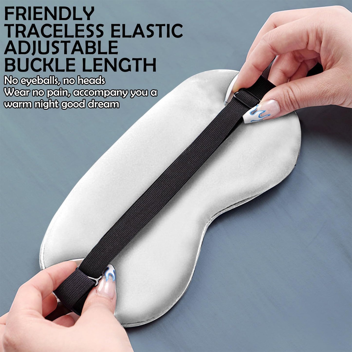 BHAHB 2 PCS Sleep Eye Mask Silk Sleeping Soft with Elastic Strap Eye Sleep Shade Cover for Cute Aesthetic Unisex Women Girls for Airplane Travel Nap-Dinosaurs Unicorn