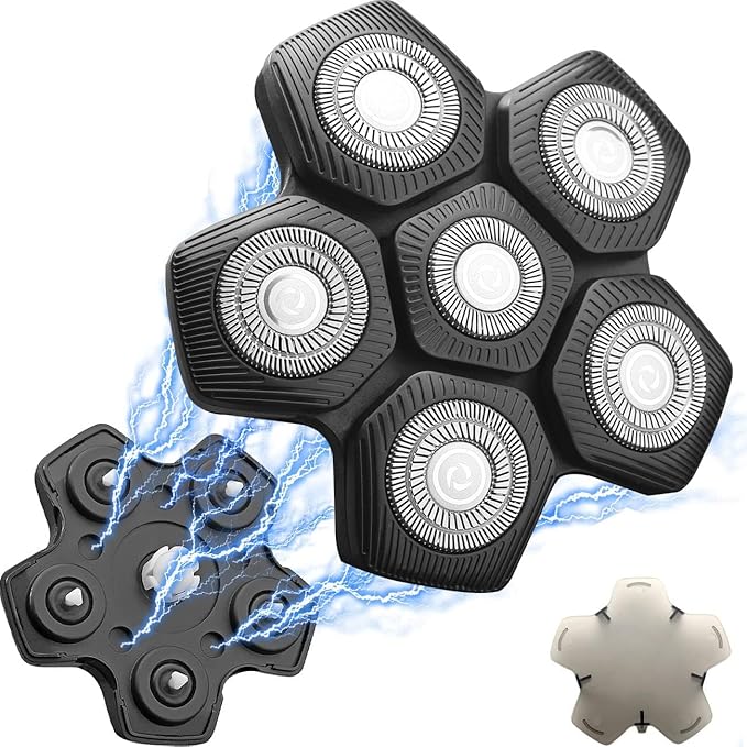 6 Blades Universal Magnetic Shaver Blades for Head Shaver and Other Brands Head Shaver