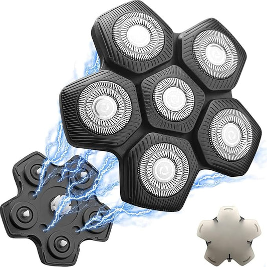 6 Blades Universal Magnetic Shaver Blades for Head Shaver and Other Brands Head Shaver