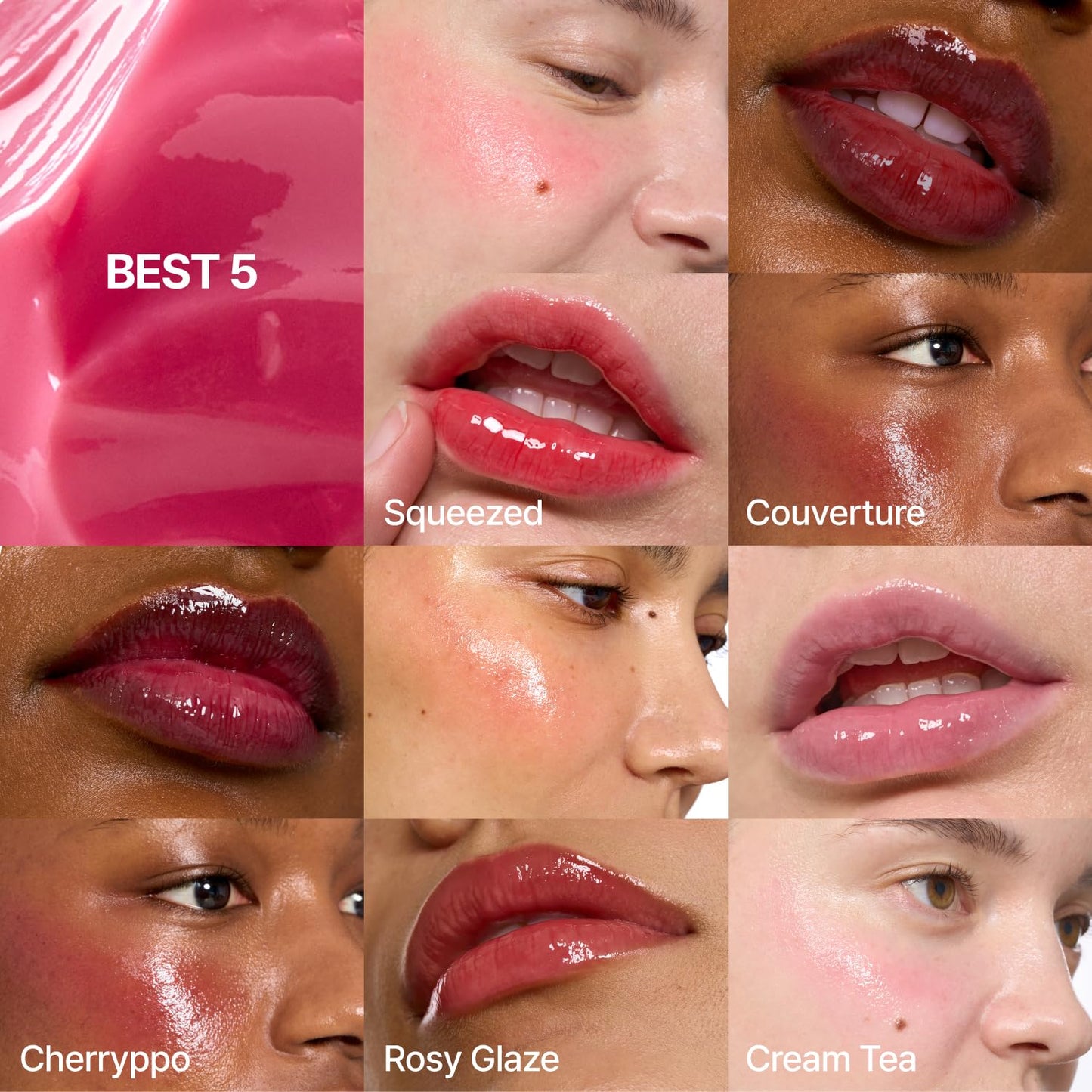 fwee Glowy Jelly Pot + Keychain SET | Dewy Jelly Lip & Blush Color, Tinted Glow Jelly Balm, Dewy Buildable Finish – Honey Peach (Vivid Coral) | 0.14 oz