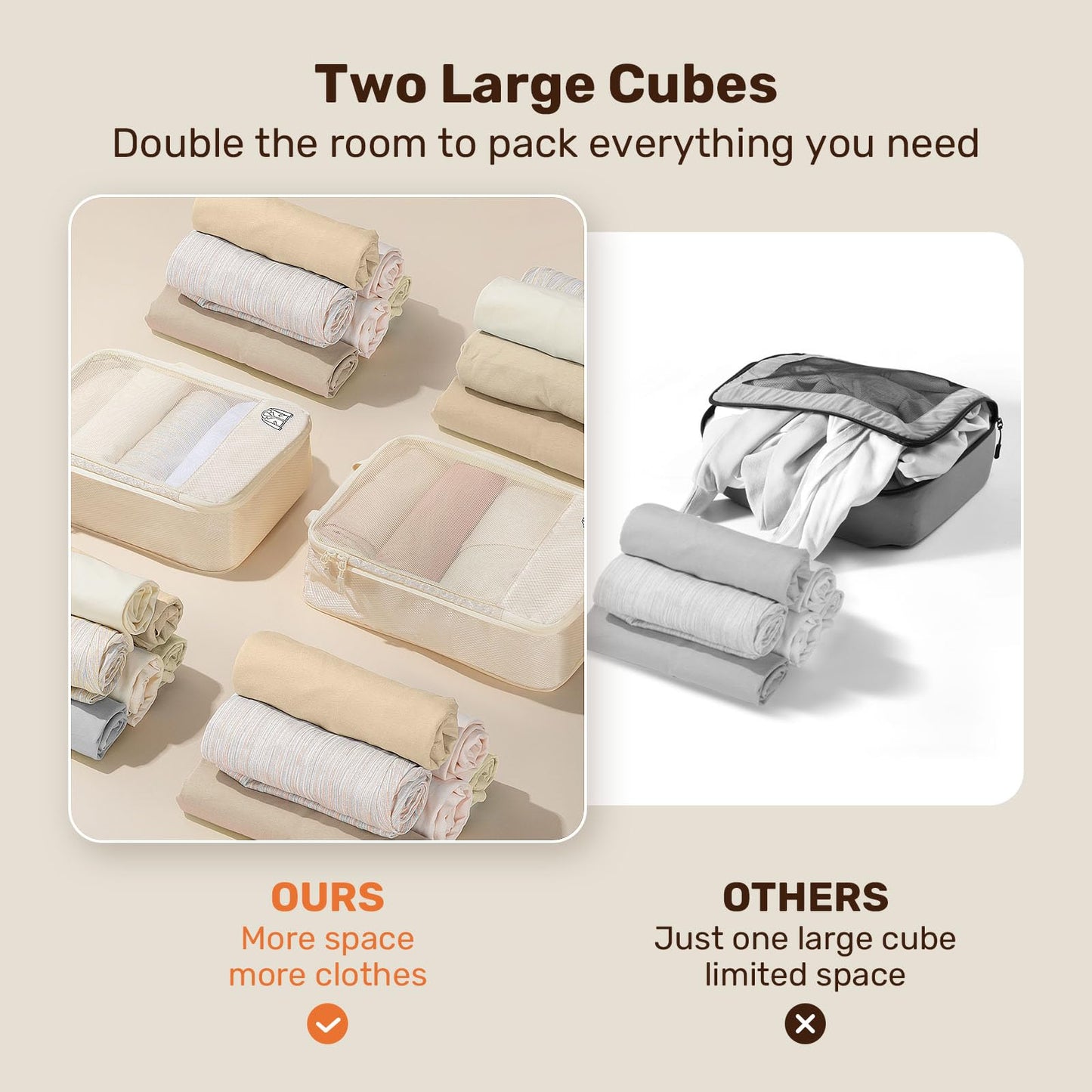 Compression Packing Cubes for Travel, Lightweight 6 Set Bags Cruise Must Haves for Luggage Carry On Suitcase and Clothes Organizer, Durable Vacation Essentials and Accessories Gifts for Women and Men