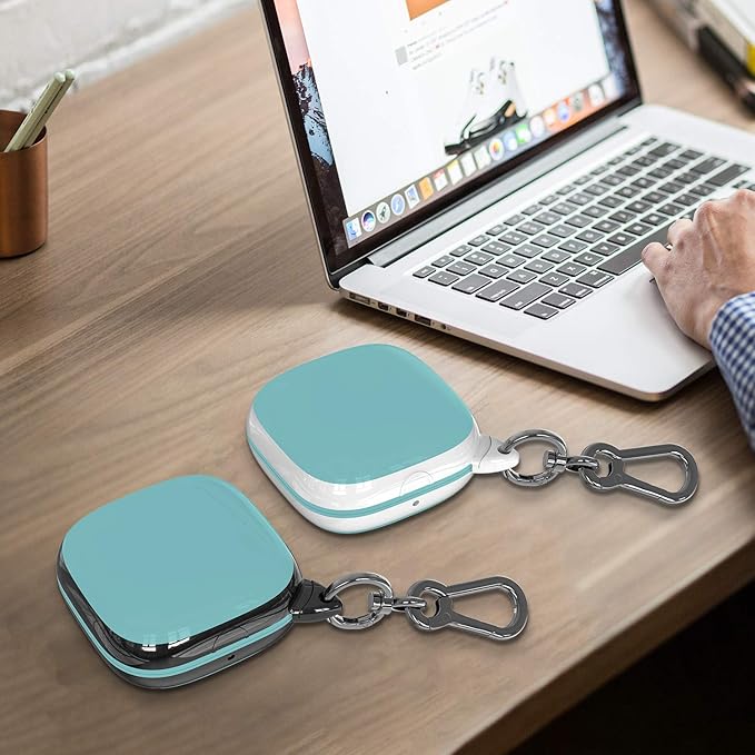 Compatible Powerbeats Pro Case Cover, Full Protective Shockproof Anti-Slip Silicone Case for Beats Powerbeats Pro 2019 (White Edge+Light Green)