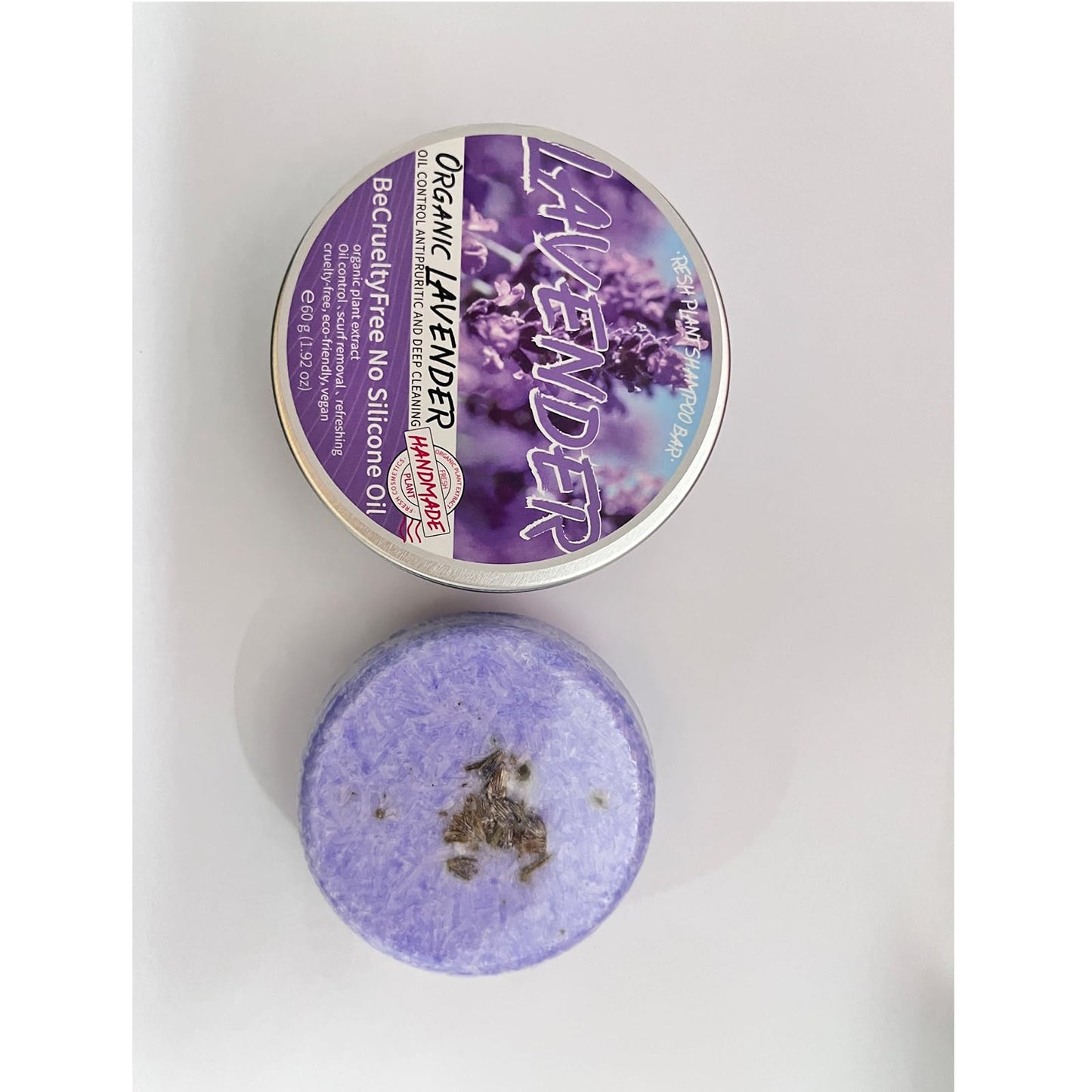 2PCS Shampoo Bar for Gray Hair, Lavender Shampoo Bar for Gray Hair, Natural Organics Shampoo and Conditioner Barfor Thinning Hair for Men & Women (Lavender)