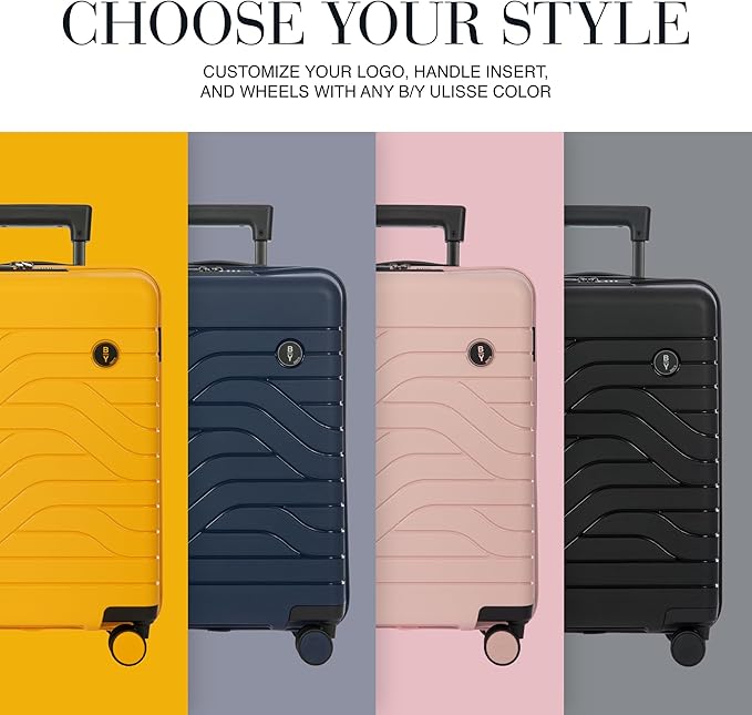 Bric's B|Y Ulisse 21-Inch Spinner - Luxury Carry-On Luggage With Spinner Wheels - Hard Shell Suitcases Made From Durable Polypropylene and Polycarbonate - Mango