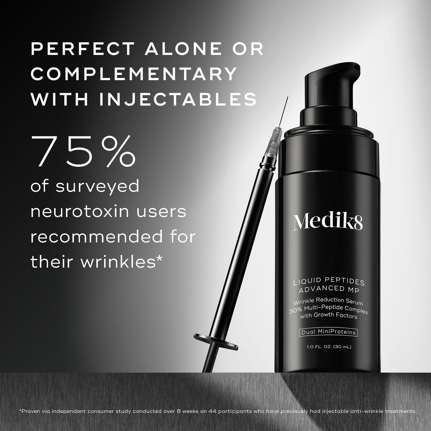 Medik8 Liquid Peptides Advanced MP - Peptide Serum - Face Serum for Wrinkle Reduction - Hydrating and Supports Collagen, Hyaluronic Acid - 1 oz