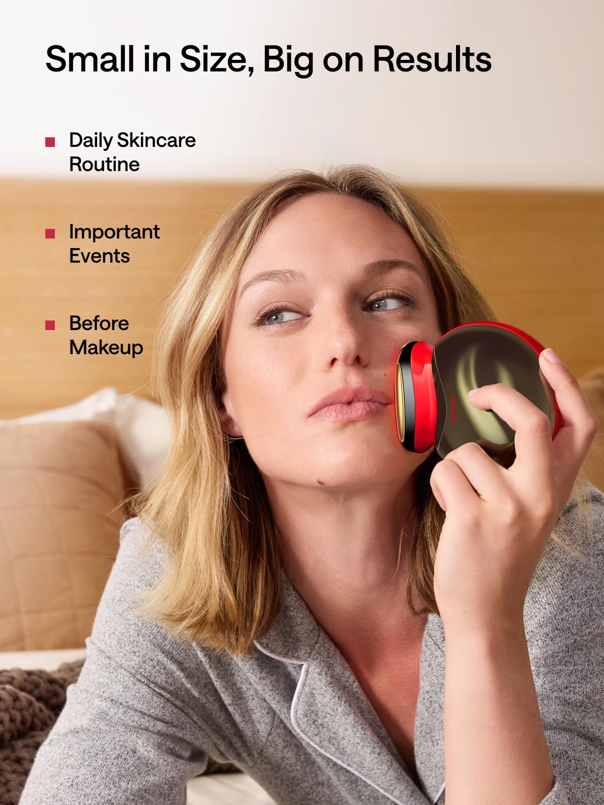 JMOON NouvelleSkin Facial Toning Device, FDA-Cleared Microcurrent Facial Device and Red Light Therapy for Face, 4 Modes & 5 Intensity Levels for Personalized Face Lift & Smoothing. M30U PR