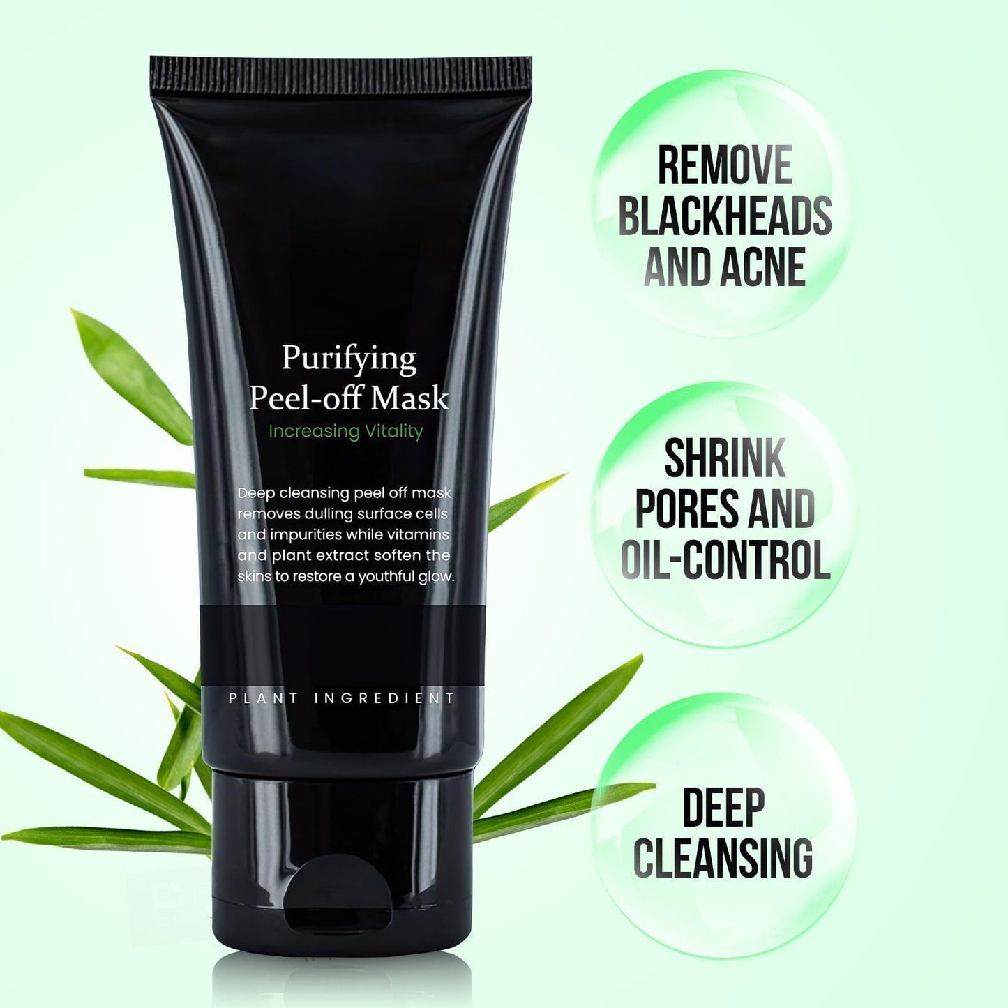 Blackhead Remover Mask for Face - Peel Off Black Mask, Charcoal Nose Blackhead Remover Mask, Deep Cleansing Blackhead Pores Acne for Skincare