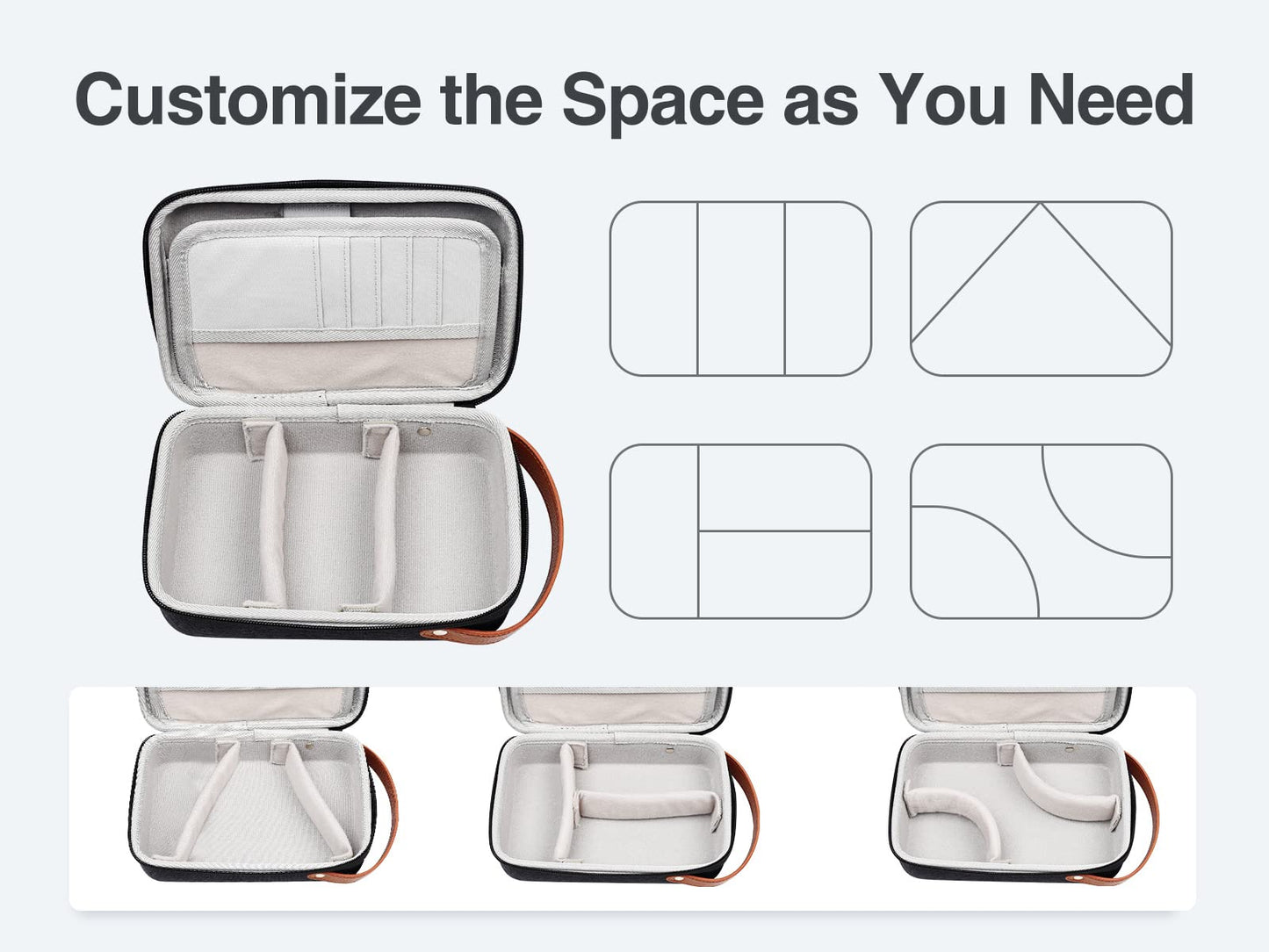 Luxtude Electronics Organizer Travel Case, Tech Organizers Travel Case, Hard Charger Organizers, Portable Cable Organizer, Travel Essentials for Charger/Mouse/Cash/Card/Pen, Tech Gifts