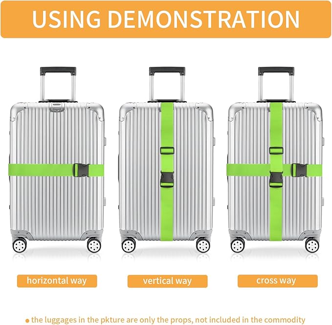 BILIONE Luggage Straps, 79" Long Belts Keep Suitcase Secure While Traveling, TSA Approved Add a Bag Premium Accessory for Travel Bag Closure (2PCS Blue)