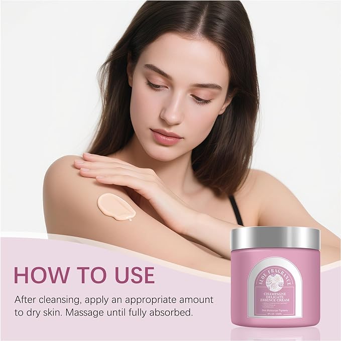 Champagne Lift Body Creme, Anti-Aging Skin Tightening with Lifting Formula, Deep Hydrates Dry Skin Arms & Legs. (Aloe Fragrance)