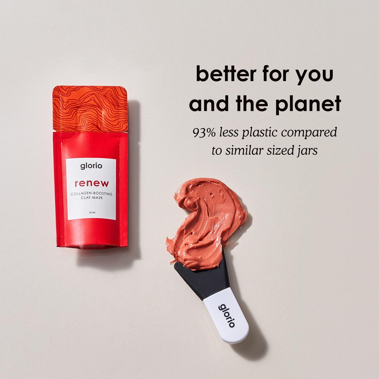 Glorio RENEW: 8 Collagen Boosting Clay Face Mask Treatments - Rare Red Clay - 8 Week Beauty Gift Set - Reduce Lines & Wrinkles - Retinol, Hyaluronic Acid, Facial Skin Care, Self Care, Skincare Women