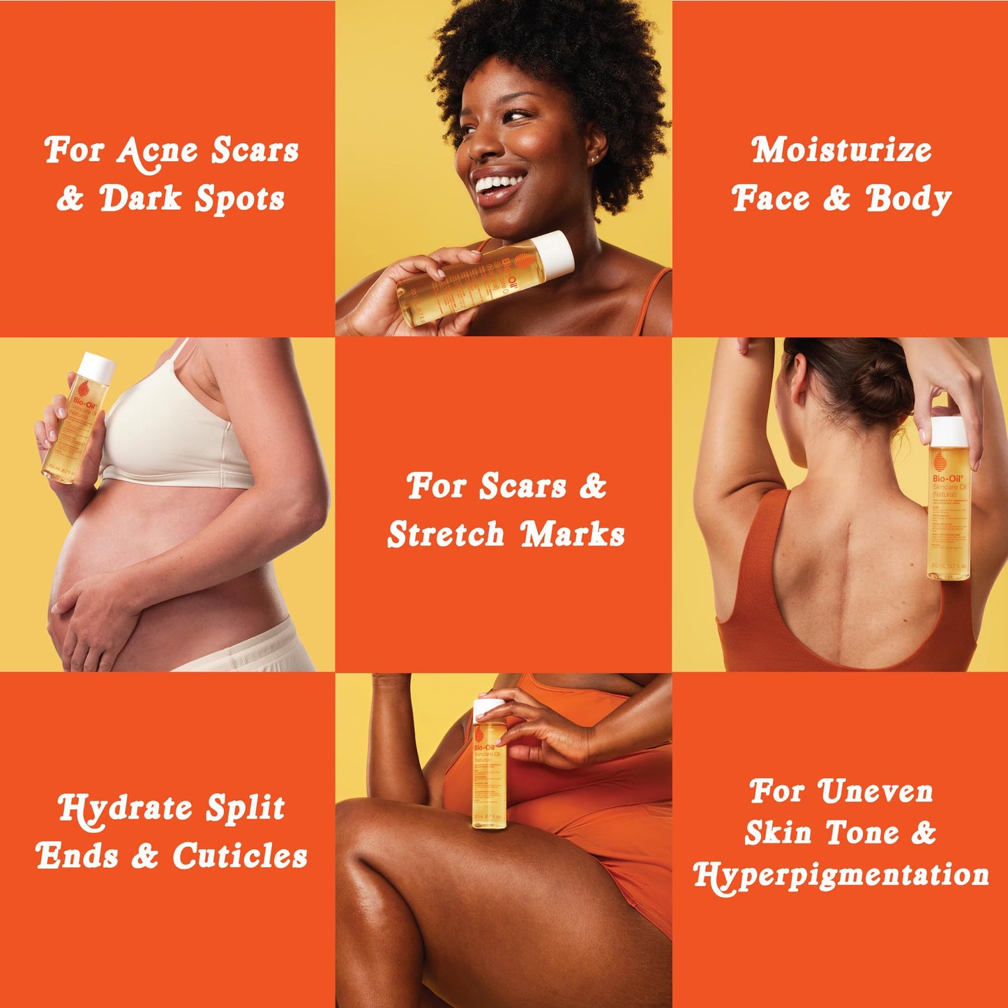 Bio-Oil Natural Skincare Oil Serum, Face and Body Moisturizer with Chamomile, Rosehip, and Lavender Oil, for Scars, Stretch Marks, Sensitive Skin, All Skin Types, 2 Oz