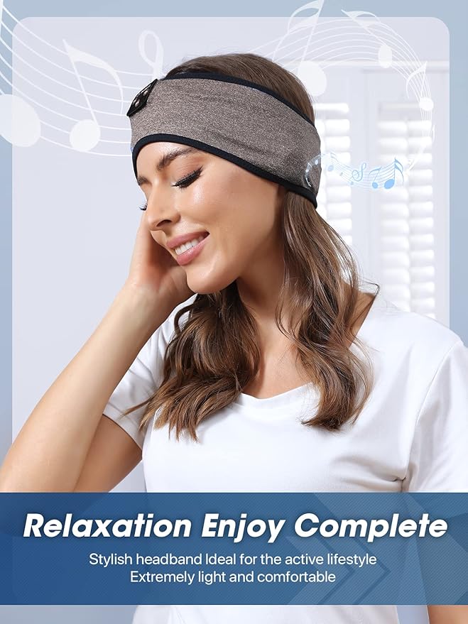 Sleep-Headphones-Bluetooth-Sleeping-Headband - Sleeping Headphones for Side Sleeper, Elastic Music Band Cozy ASMR Wireless Eye Mask Valentines Day Gifts for Her Him Wife Husband Women Men