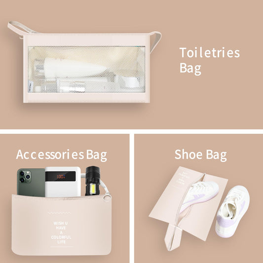 8 Set Packing Cubes for Travel,Packing Cubes Travel Luggage Packing Organizers with Shoe Bag Travel Cubes with Laundry Bag Luggage Organizer Bags for Travel Essentials