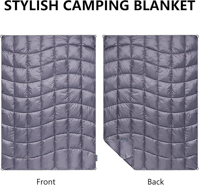 Camping Blanket, Packable Puffy Blankets Lightweight Windproof Waterproof for Outdoors,Hiking, Backpacking,Beach,Car,Picnic,Stadium