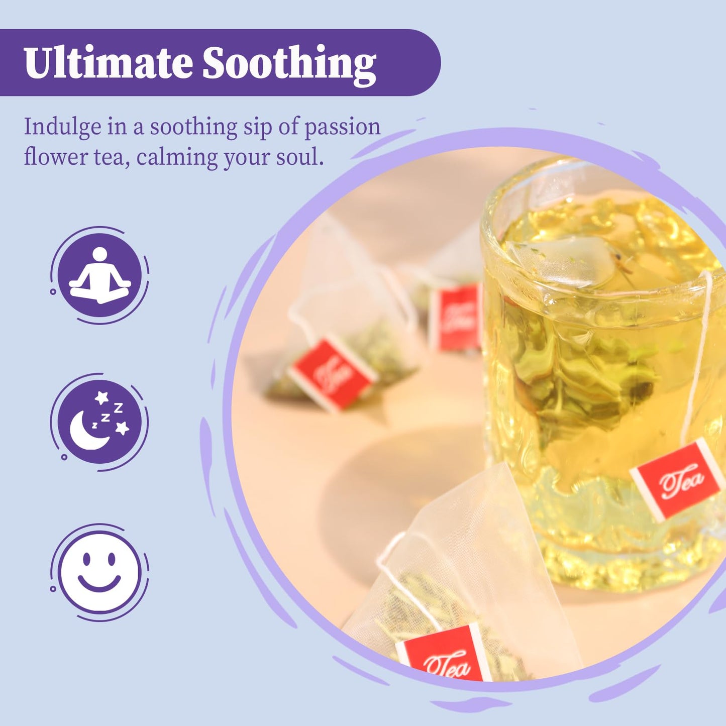 FullChea - Passion Flower Tea bags, 40 Teabags - Natural Passionflower Leaf Herbal Tea for Relaxation - Te De Pasiflora - Non-GMO - Caffeine-free - Support Better Sleep