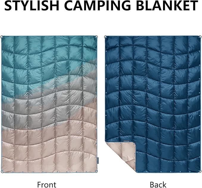 Camping Blanket, Packable Puffy Blankets Lightweight Windproof Waterproof for Outdoors,Hiking, Backpacking,Beach,Car,Picnic,Stadium
