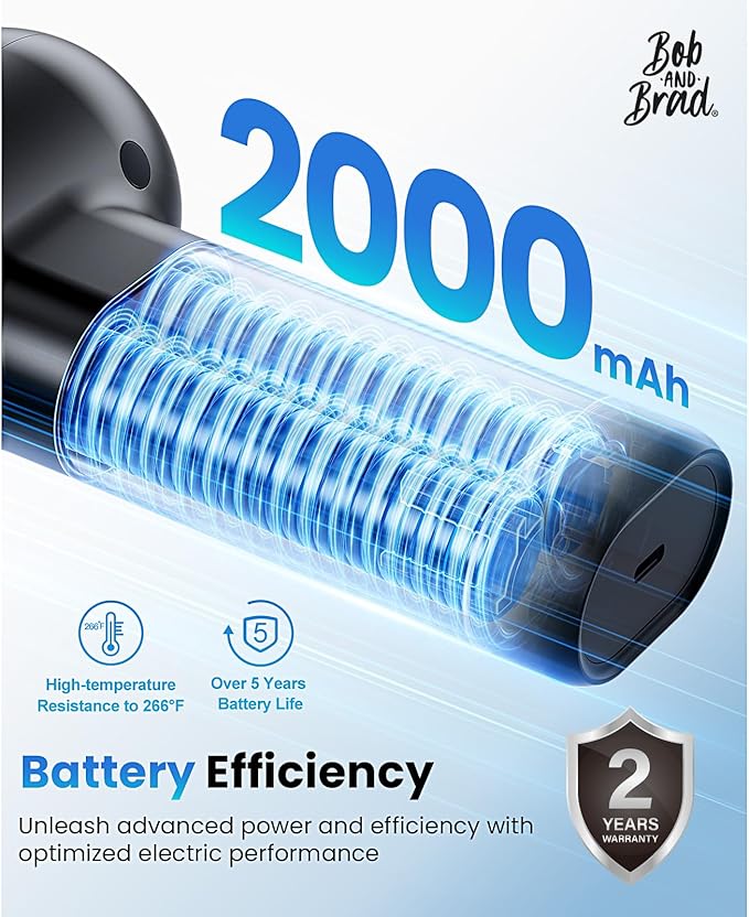 BOB AND BRAD C2 Max Massage Gun with Metal Head, Massager Gun Deep Tissue, Electric Back Massagers for Professional Athletes Home Gym, Muscle Massage Gun, FSA and HSA Eligible