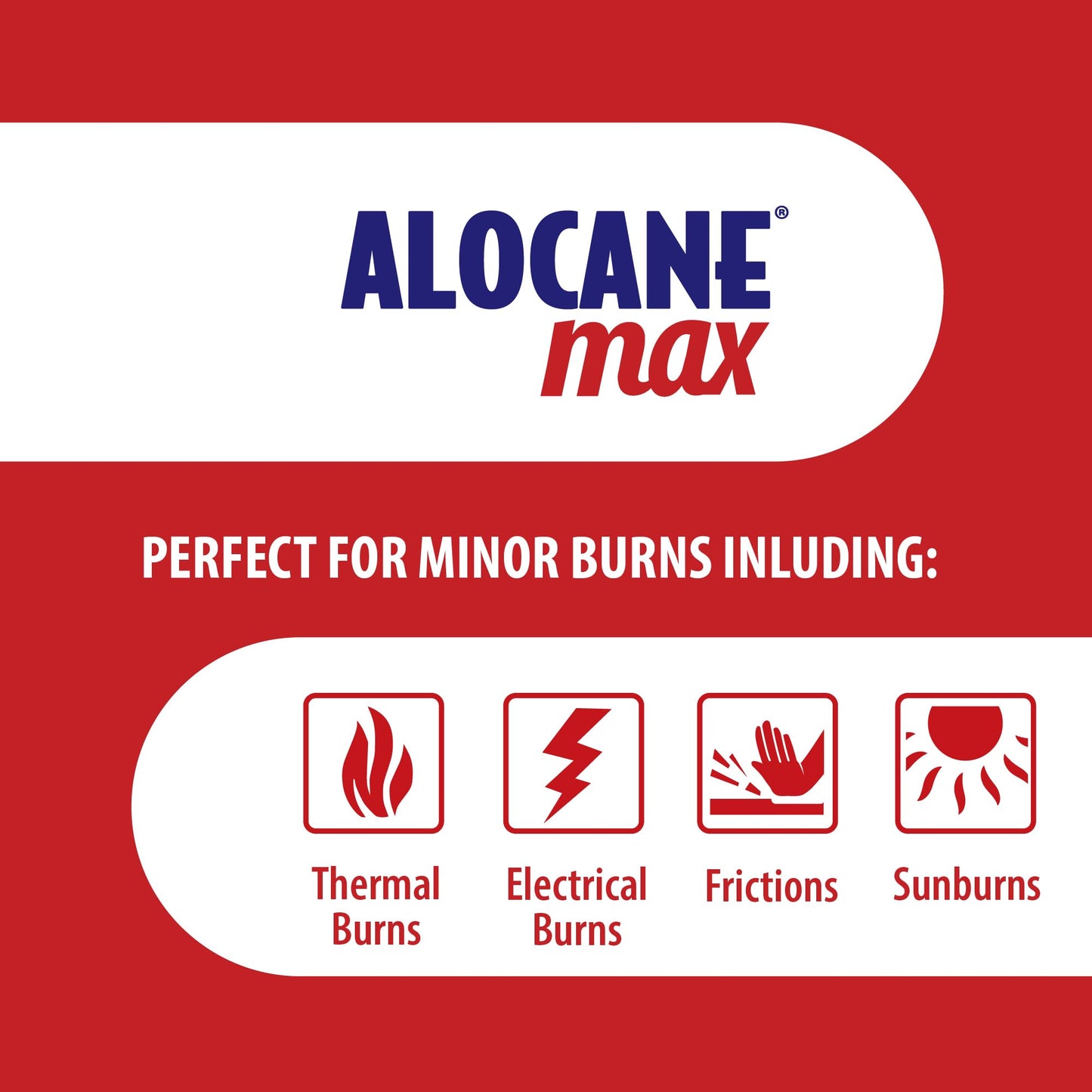 Alocane Max Emergency Burn Gel, 4% Lidocaine Hydrochloride, .13% Benzalkonium Chloride, Maximum Strength Relief, Itch Relief, For Sunburns, Kitchen, Radiation, Chemical, First-Degree Burns, 4 Fl Oz