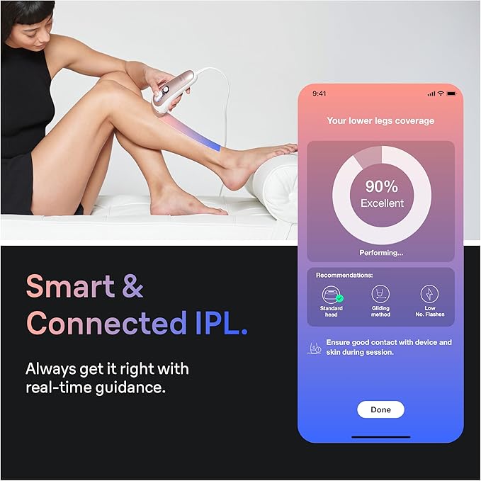 Braun Smart IPL, Skin i·Expert Pro 7: at Home Laser Hair Removal for Women and Men, Permanent Visible Hair Reduction, with Free App, Vanity Case, Venus Razor, 2 Smart Heads, Facial Trimmer, IPL7219