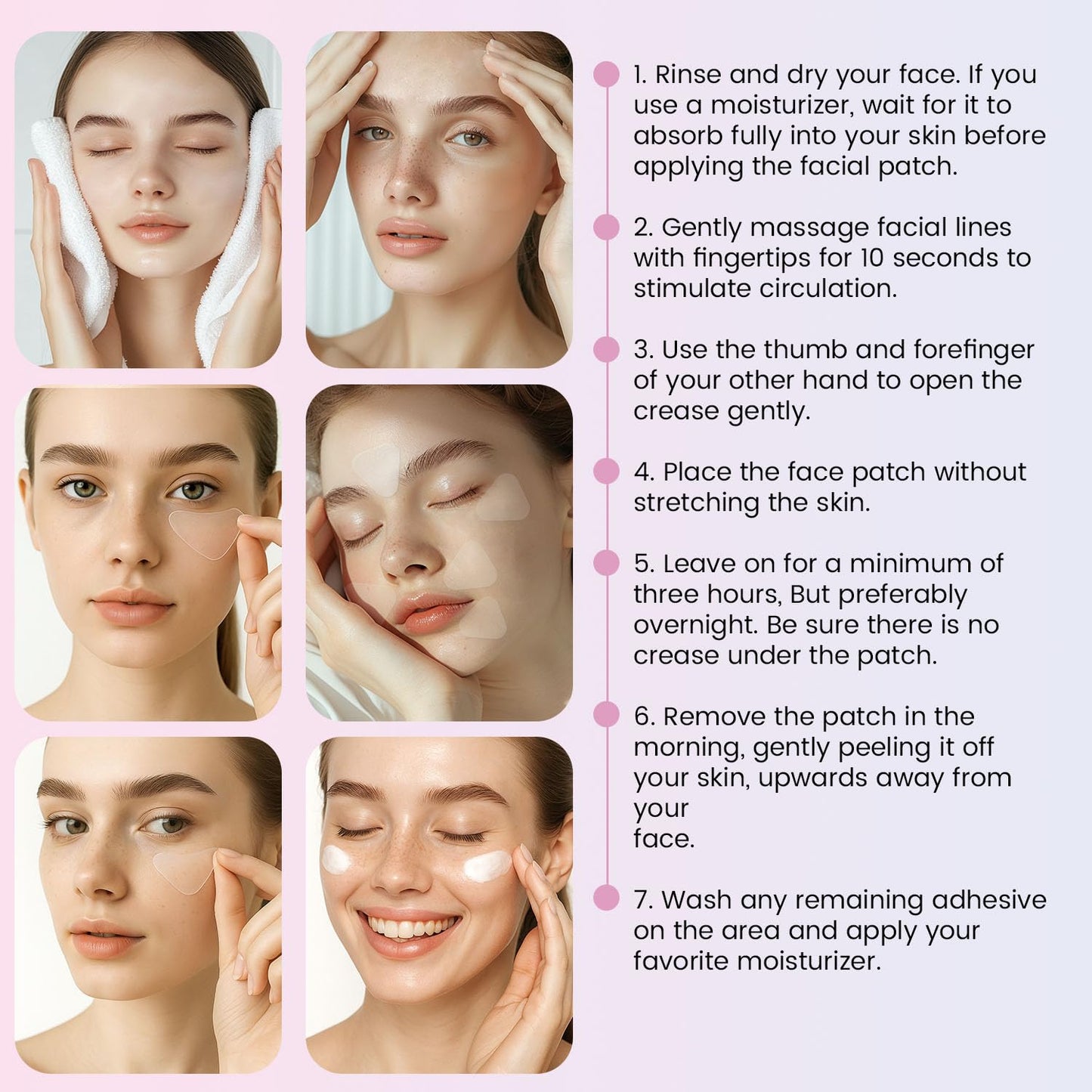 New Anti Facial Wrinkle Patches: Anti Wrinkle Patches Overnight - Smile Line Pathces - Facial Wrinkle Patche for Forehead, Smile Line, Under Eye 144 Pcsx 1Pack