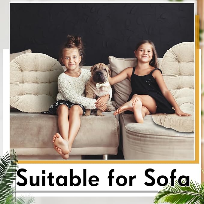 Jerify 6 Pcs Round Floor Pillows Cushions 22 x 22 Inch Large Flexible Seating Cushion Classroom Furniture Floor Pillow for Kids Adults Home Daycare Preschool Yoga Meditation Gift (Beige)