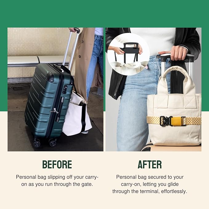 Cincha Mini Travel Belt for Luggage - Stylish & Adjustable Add a Bag Luggage Strap for Carry On Bag - Airport Travel Accessories for Women & Men - As Seen on Shark Tank (Leopard)