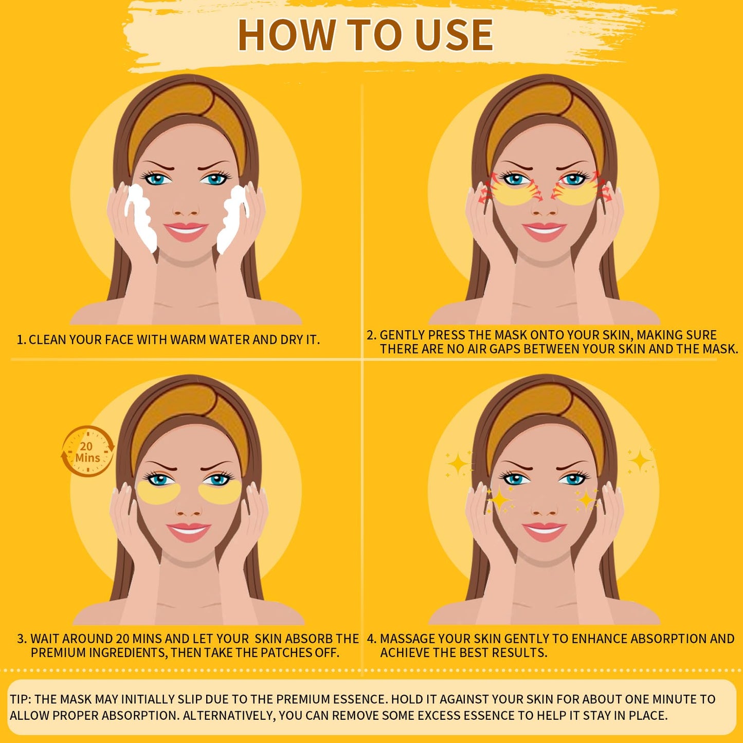 Under Eye Patches For Puffy Eyes 30Pairs, 24K Gold Eye Mask For Dark Circles and Puffiness, Under Eye Mask Patches Skincare, Eye Gel Pads, Eye Patches For Wrinkles, Puffy Eyes Bags Treatment Women Men