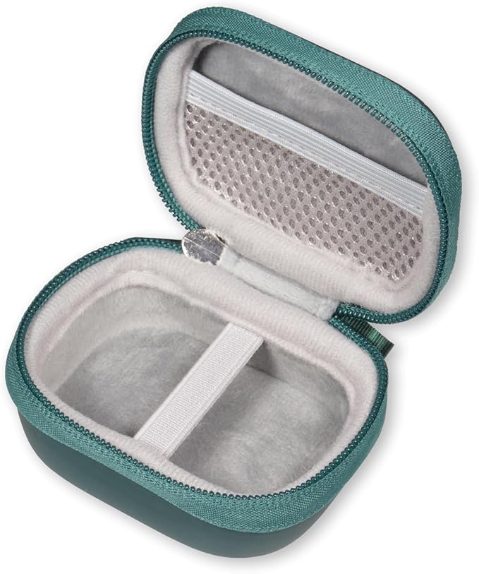 CaseSack Case for Lab Go Pop+, Go Air Pop, Air, Air Tones+/ Tones, JBuds Mini True Wireless Earbuds, Compact Organizer for The Charger case and Charger Cord (Green)