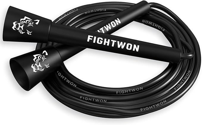 5mm PVC Jump Rope for Fitness | Adjustable Indoor/Outdoor Skipping Rope with Unbreakable Handles | Ultra-Strong PVC & White Grips