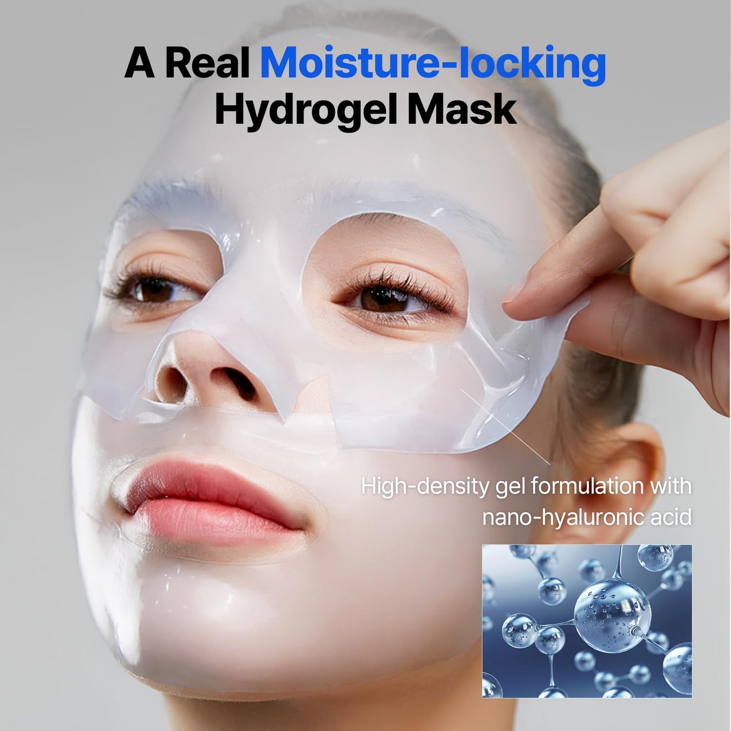 Bluelayer Water Dome Mask - Korean Overnight Collagen Face Mask for Glass Skin, Moisturizing and Firming with Hyaluronic Acid & Blue Agave - Pore Minimizing with Hydrogel Masks for Radiant Glow - 4EA